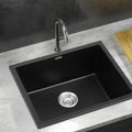 Cefito Granite Stone Kitchen Sink 55x45cm Single Bowl Black