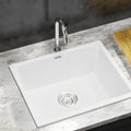 Cefito Granite Stone Kitchen Sink 55x45cm Single Bowl White