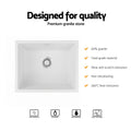Cefito Granite Stone Kitchen Sink 55x45cm Single Bowl White