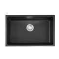 Cefito Granite Stone Kitchen Sink 70x45cm Single Bowl Black