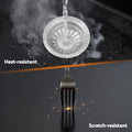 Cefito Granite Stone Kitchen Sink 70x45cm Single Bowl Black