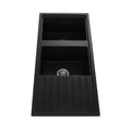 Cefito Double Bowl Granite Kitchen Sink 116x49cm Black
