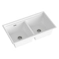 Cefito Granite Double Bowl Kitchen Sink 79x46cm White