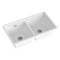 Cefito Granite Double Bowl Kitchen Sink 79x46cm White