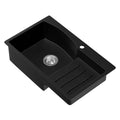 Cefito Kitchen Sink 74x45cm Granite Stone Single Bowl Black