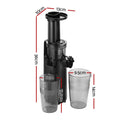 Devanti Cold Press Slow Juicer 130W Fruit Juice Extractor Black
