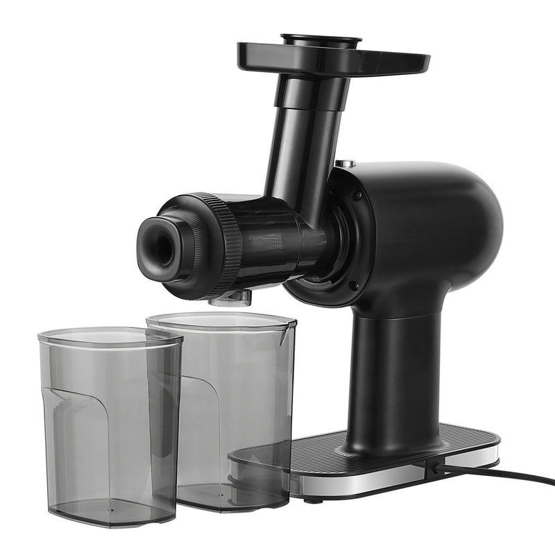 Devanti Cold Press Slow Juicer 160W Black Fruit Juice Extractor