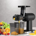 Devanti Cold Press Slow Juicer 160W Black Fruit Juice Extractor
