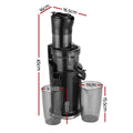 Devanti Cold Press Slow Juicer 200W Black Fruit Juice Extractor