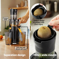 Devanti Cold Press Slow Juicer 200W Black Fruit Juice Extractor