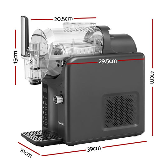 Devanti 5in1 Slushie Machine Ice Cream Maker 2L Grey