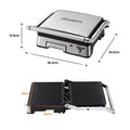 Devanti 2000W 3-in-1 Panini Press Grill Sandwich Maker 180° Open 4 Slice