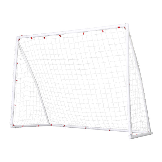 Everfit 8FT Soccer Goal UPVC Frame PE Mesh Weatherproof Portable