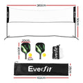 Everfit 3.6M Badminton Tennis Volleyball Net Portable Adjustable