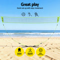 Everfit 3M Badminton Tennis Volleyball Net Portable Yellow