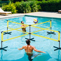 Everfit Water Volleyball Net Set Pool Game 4 Anchor Bags Portable