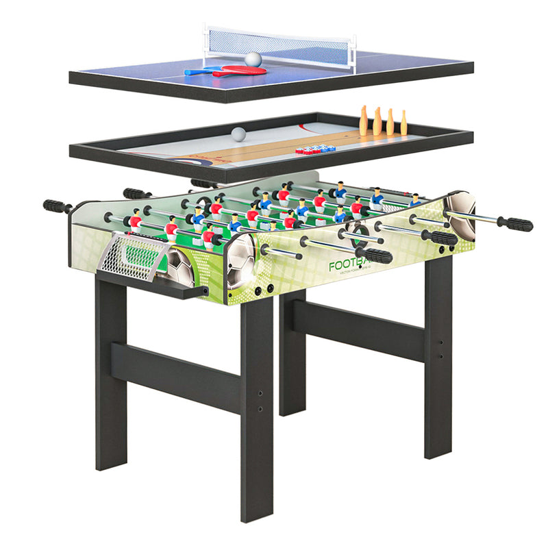 4-in-1 Games Table Foosball Tennis Bowling Shuffleboard