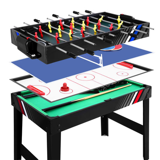 4-in-1 Games Table Foosball Pool Air Hockey Table Tennis