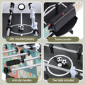 Foosball Table 4-in-1 Soccer Tennis Pool Hockey Game Foldable