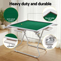 Folding Mahjong Table 4 Drawers Cup Holders Green Portable