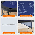 Folding Poker Table 8 Player 183cm Green Top Casino Game