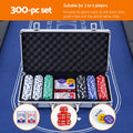 8 Player 1.8m Folding Poker Table and 300pcs Chips Set Portable Card Game Blue Layout Blue
