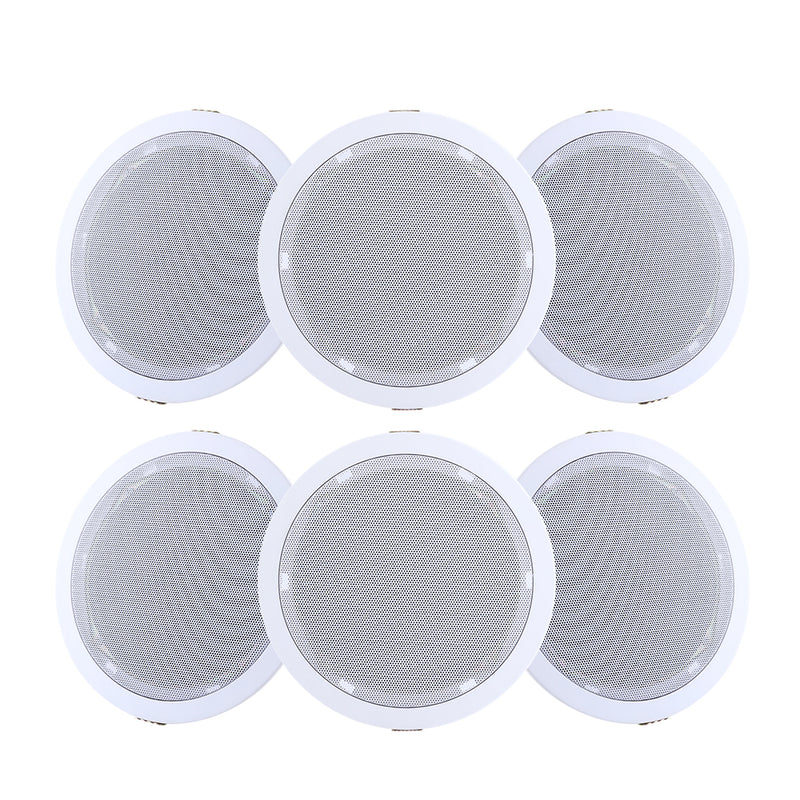 Giantz 6 Inch Ceiling Speakers 6pcs In Wall Home Audio Stereo