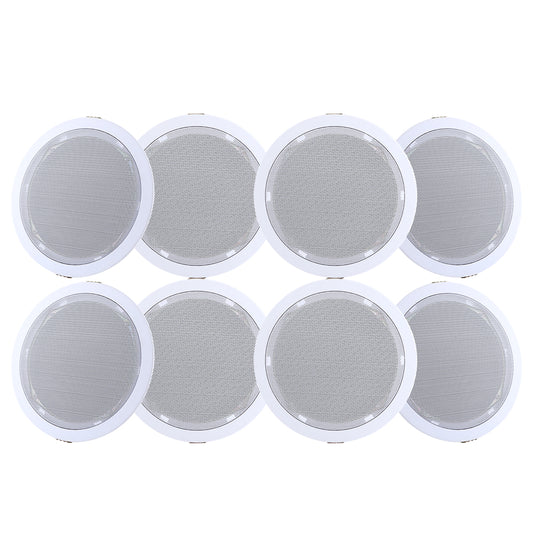 Giantz 6" Ceiling Speakers 8pc In Wall Home Audio Stereo Tweeter