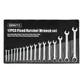 Giantz 17pc Ratchet Spanner Set Metric 6-30mm