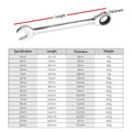 Giantz 17pc Ratchet Spanner Set Metric 6-30mm