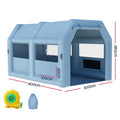 Giantz Inflatable Spray Booth 4x3m Car Paint Tent Filter Blower