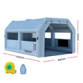 Giantz 6x4m Inflatable Spray Booth Car Paint Tent Filter Blower