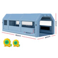 Giantz Inflatable Spray Booth 8.5x4.6m Paint Tent 2 Blowers