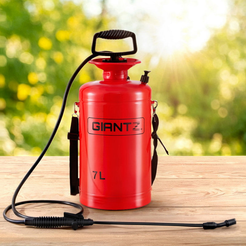 Giantz 7L Pressure Weed Sprayer Shoulder Pesticide Metal