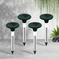 Gardeon Solar Ultrasonic Pest Repeller 4 Pack LED Snake Rodent