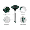 Gardeon Solar Ultrasonic Pest Repeller 8x LED Rodent Snake Repellent