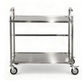 Cefito Stainless Steel Kitchen Trolley 2-Tier 84x56x98cm Wheels