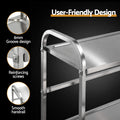 Cefito Stainless Steel Kitchen Trolley 2-Tier 84x56x98cm Wheels