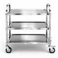 Cefito 3-Tier Stainless Steel Kitchen Trolley 89x50x83cm