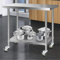 Cefito 1219x610mm Stainless Steel Kitchen Bench Wheels 304