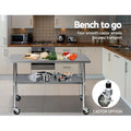 Cefito 1219x610mm Stainless Steel Kitchen Bench Wheels 304