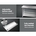 Cefito 1219x610mm Stainless Steel Kitchen Bench Wheels 304
