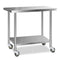Cefito 1219x610mm Stainless Steel Kitchen Bench Wheels 304