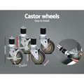 Cefito 1524x610mm Stainless Steel Kitchen Bench Wheels 304