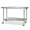Cefito 1524x610mm Stainless Steel Kitchen Bench Wheels 304