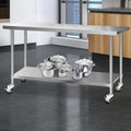 Cefito 1829x610mm Stainless Steel Kitchen Bench Wheels 304