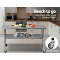 Cefito 1829x610mm Stainless Steel Kitchen Bench Wheels 304
