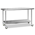 Cefito 1829x610mm Stainless Steel Kitchen Bench Wheels 304