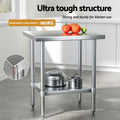 Cefito Stainless Steel Kitchen Bench Table 610x760mm 430