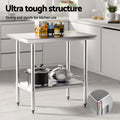 Cefito Stainless Steel Work Bench 910x610mm 430